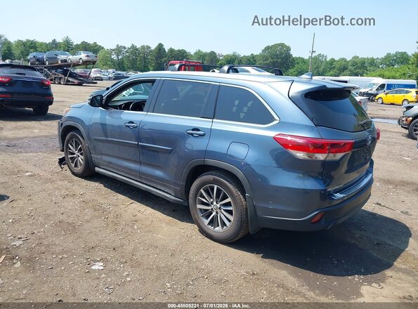 5TDJZRFH3HS483620 2017 TOYOTA HIGHLANDER Синий Задняя левая четверть