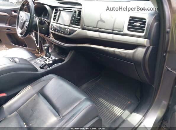 5TDJZRFH3JS529310 2018 TOYOTA HIGHLANDER Silver წინა სალონის ხედი