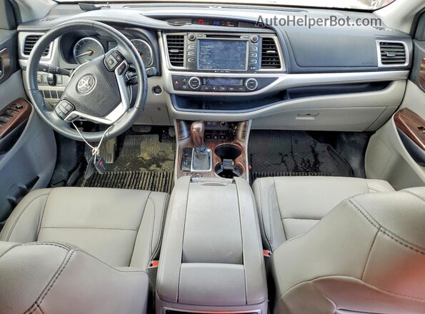 5TDJZRFH3JS530134 2018 TOYOTA HIGHLANDER White Առջևի վահանակի տեսք