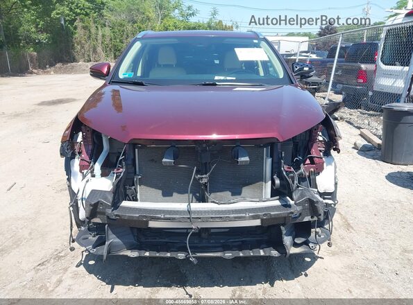 5TDJZRFH3JS809065 2018 TOYOTA HIGHLANDER Burgundy Vista del cuadro de instrumentos