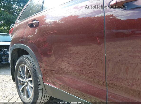 5TDJZRFH3KS965138 2019 TOYOTA HIGHLANDER Maroon 