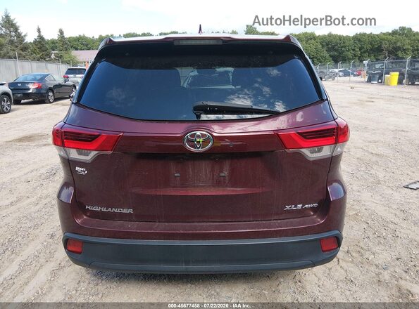5TDJZRFH3KS965138 2019 TOYOTA HIGHLANDER Maroon 