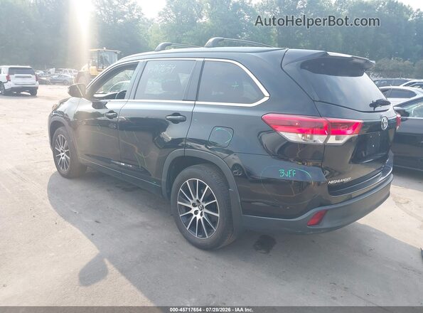 5TDJZRFH4HS436077 2017 TOYOTA HIGHLANDER Черный Задняя левая четверть