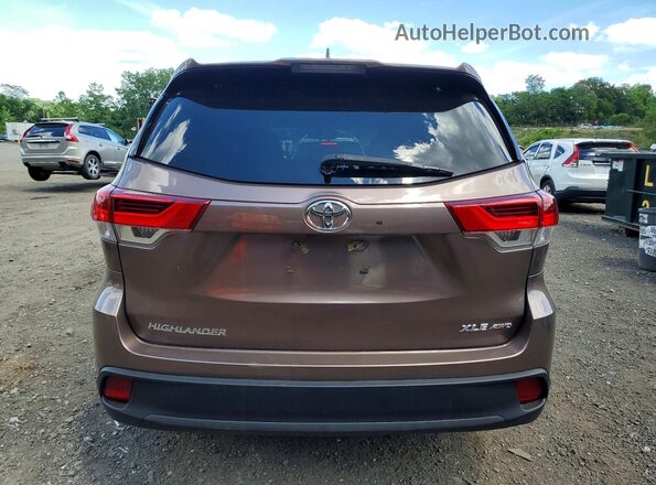 5TDJZRFH4HS436189 2017 TOYOTA HIGHLANDER Brown უკანა ხედი