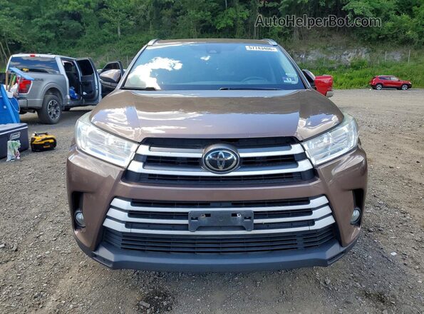 5TDJZRFH4HS436189 2017 TOYOTA HIGHLANDER Brown წინა ხედი