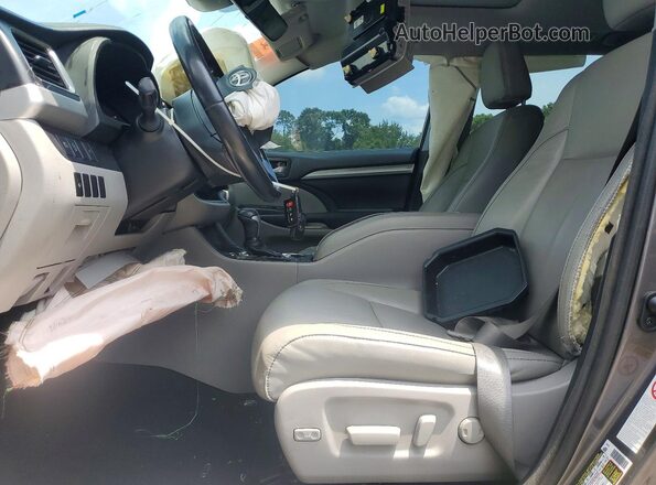 5TDJZRFH4HS465143 2017 TOYOTA HIGHLANDER Charcoal Front interior view