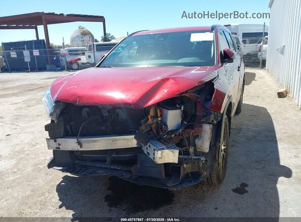 5TDJZRFH4HS483044 2017 TOYOTA HIGHLANDER Red Widok z przodu