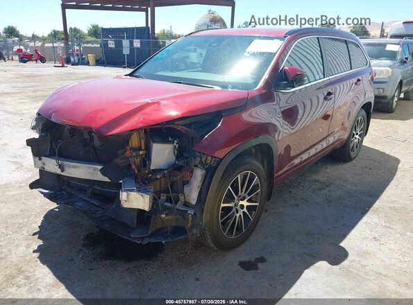 5TDJZRFH4HS483044 2017 TOYOTA HIGHLANDER Red Przód lewy