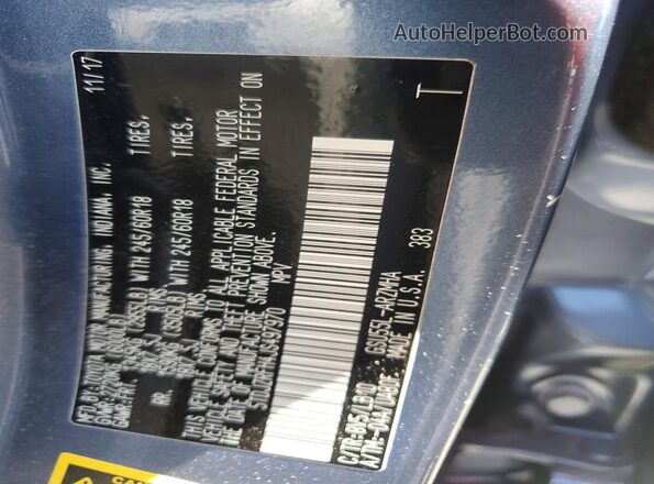 5TDJZRFH4JS497970 2018 TOYOTA HIGHLANDER Blue VIN sticker view