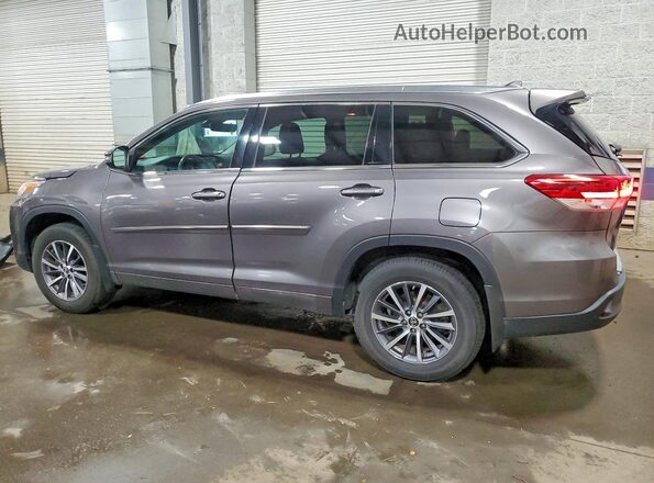 5TDJZRFH4JS498004 2018 TOYOTA HIGHLANDER Gray Trasero izquierdo