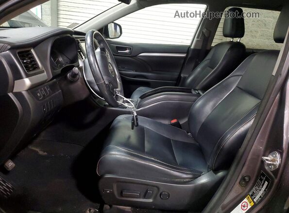 5TDJZRFH4JS498004 2018 TOYOTA HIGHLANDER Gray Vista interior delantera