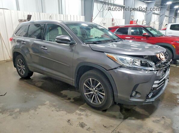 5TDJZRFH4JS498004 2018 TOYOTA HIGHLANDER Gray Delantero derecho