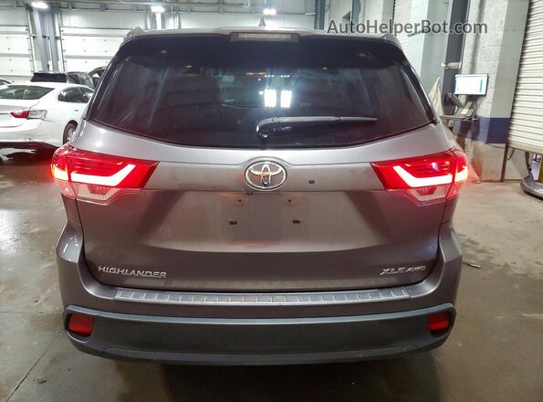 5TDJZRFH4JS498004 2018 TOYOTA HIGHLANDER Gray Vista trasera