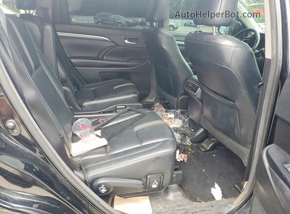 5TDJZRFH4JS812038 2018 TOYOTA HIGHLANDER Black Widok wnętrza z tyłu