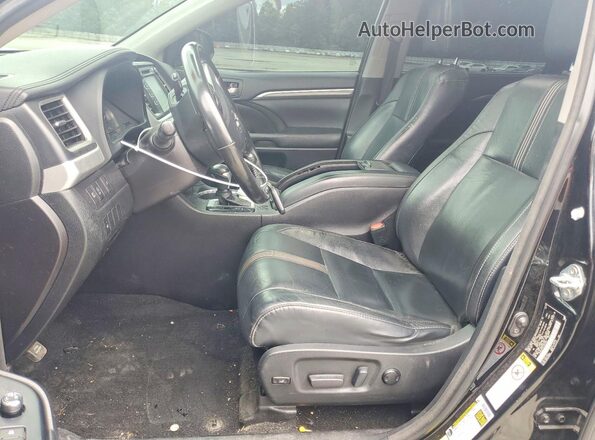 5TDJZRFH4JS812038 2018 TOYOTA HIGHLANDER Black Widok wnętrza z przodu