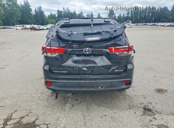 5TDJZRFH4JS812038 2018 TOYOTA HIGHLANDER Black Widok z tyłu