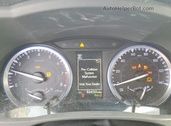 5TDJZRFH4JS881005 2018 TOYOTA HIGHLANDER Blue Սարքավորումների վահանակի տեսք