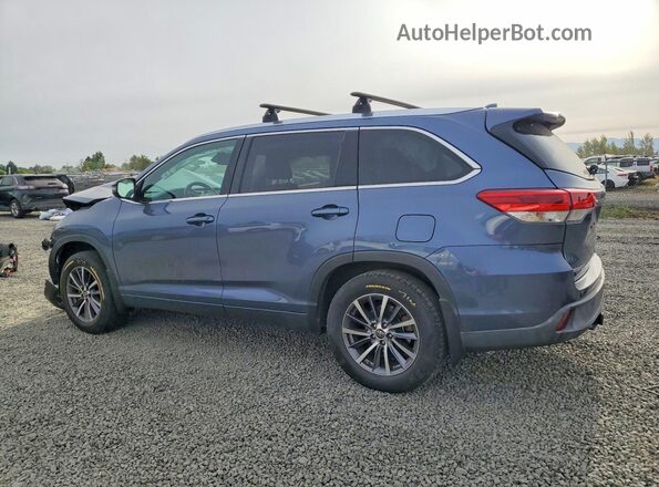 5TDJZRFH4JS881005 2018 TOYOTA HIGHLANDER Blue Հետևի ձախ