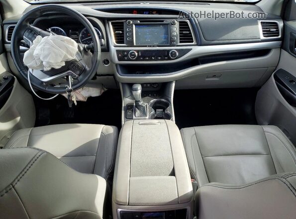 5TDJZRFH4JS881005 2018 TOYOTA HIGHLANDER Blue Առջևի վահանակի տեսք