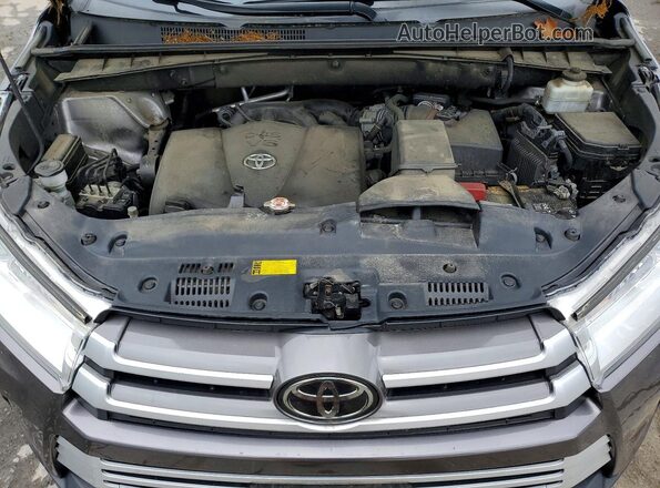 5TDJZRFH4KS565086 2019 TOYOTA HIGHLANDER Gray Vista del compartimento del motor