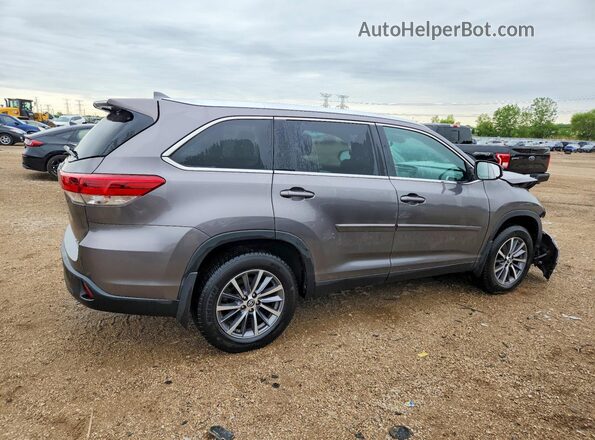 5TDJZRFH4KS588691 2019 TOYOTA HIGHLANDER Gray Հետևի աջ
