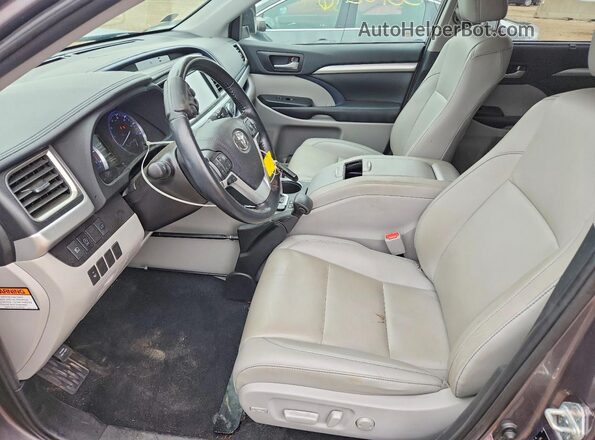 5TDJZRFH4KS588691 2019 TOYOTA HIGHLANDER Gray Սալոնի դիմացի տեսք