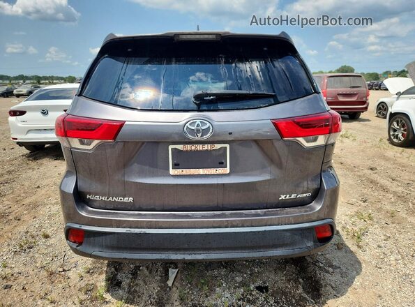 5TDJZRFH4KS622211 2019 TOYOTA HIGHLANDER Серый Вид сзади
