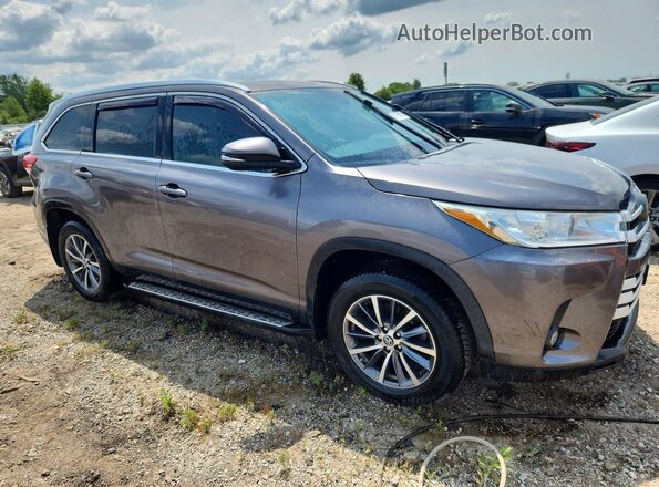 5TDJZRFH4KS622211 2019 TOYOTA HIGHLANDER Серый Передняя правая четверть