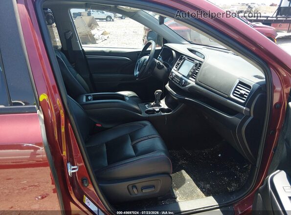 5TDJZRFH4KS975791 2019 TOYOTA HIGHLANDER Красный Вид салона спереди