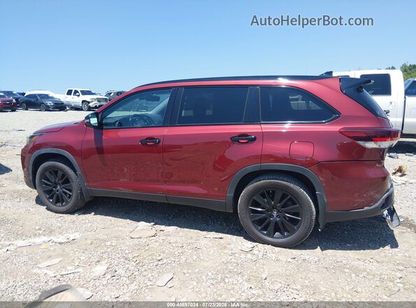 5TDJZRFH4KS975791 2019 TOYOTA HIGHLANDER Красный Панорамный вид салона 360°