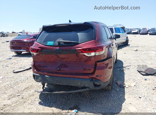 5TDJZRFH4KS975791 2019 TOYOTA HIGHLANDER Красный 
