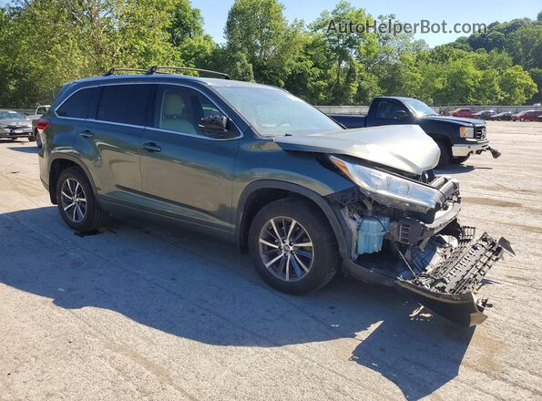 5TDJZRFH5HS367982 2017 TOYOTA HIGHLANDER Green წინა მარჯვენა