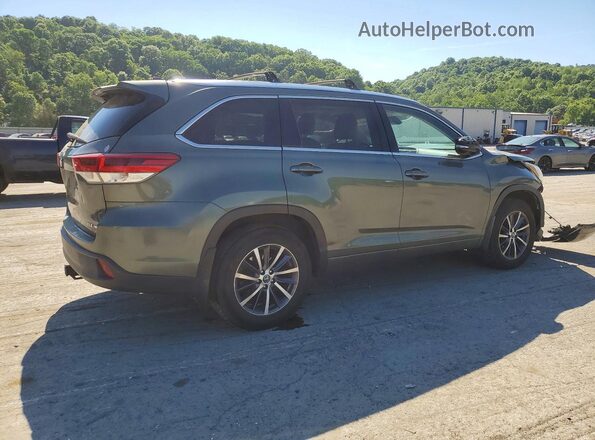 5TDJZRFH5HS367982 2017 TOYOTA HIGHLANDER Green უკანა მარჯვენა