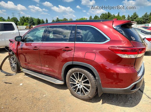 5TDJZRFH5HS448688 2017 TOYOTA HIGHLANDER Burgundy Tył lewy