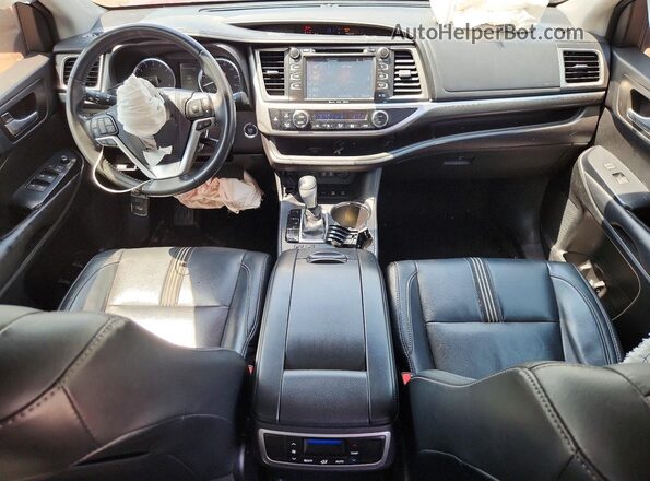 5TDJZRFH5HS448688 2017 TOYOTA HIGHLANDER Burgundy Widok deski rozdzielczej