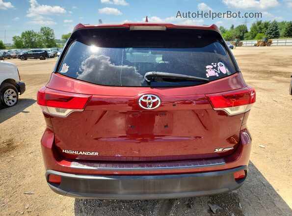 5TDJZRFH5HS448688 2017 TOYOTA HIGHLANDER Burgundy Widok z tyłu