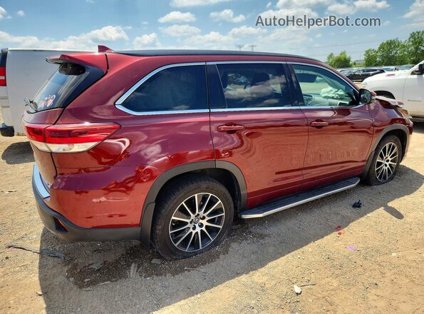 5TDJZRFH5HS448688 2017 TOYOTA HIGHLANDER Burgundy Tył prawy