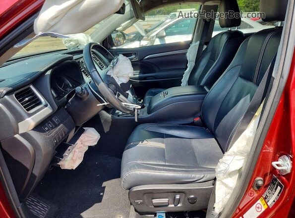 5TDJZRFH5HS448688 2017 TOYOTA HIGHLANDER Burgundy Widok wnętrza z przodu