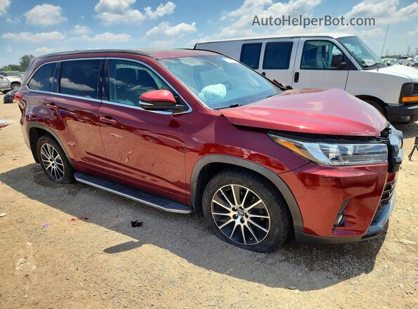 5TDJZRFH5HS448688 2017 TOYOTA HIGHLANDER Burgundy Przód prawy
