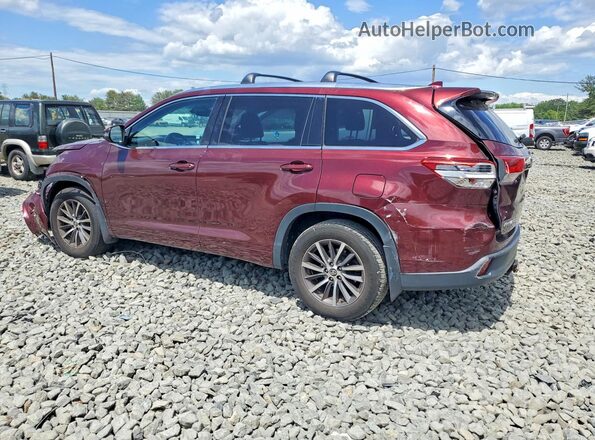 5TDJZRFH5HS452790 2017 TOYOTA HIGHLANDER Burgundy Rear left