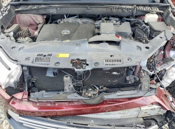 5TDJZRFH5HS452790 2017 TOYOTA HIGHLANDER Burgundy Engine compartment view