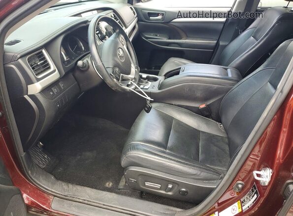 5TDJZRFH5HS452790 2017 TOYOTA HIGHLANDER Burgundy Front interior view