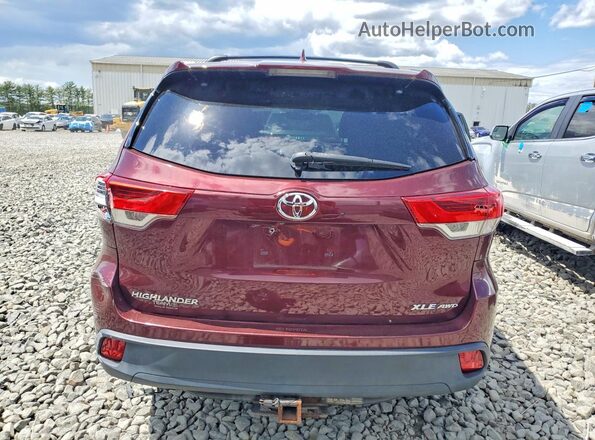 5TDJZRFH5HS452790 2017 TOYOTA HIGHLANDER Burgundy Rear view