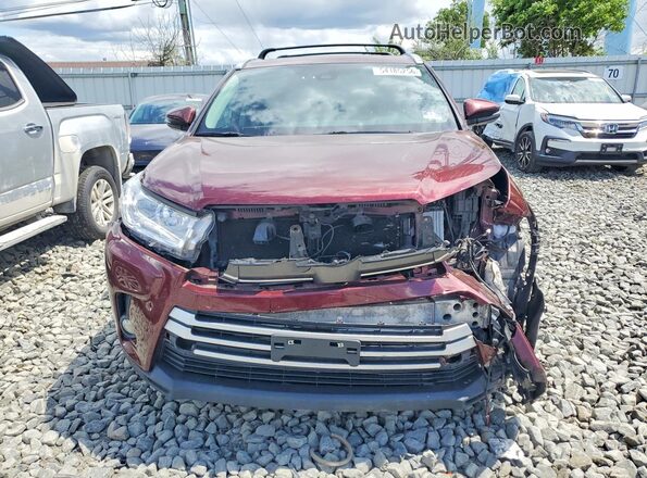 5TDJZRFH5HS452790 2017 TOYOTA HIGHLANDER Burgundy Front view