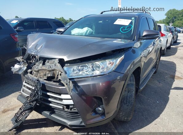 5TDJZRFH5JS561577 2018 TOYOTA HIGHLANDER Gray Առջևի ձախ երեք քառորդ տեսարան