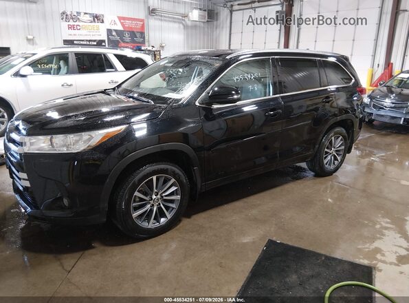 5TDJZRFH5JS904713 2018 TOYOTA HIGHLANDER Black წინა მარცხენა ხედი სამი მეოთხედიდან