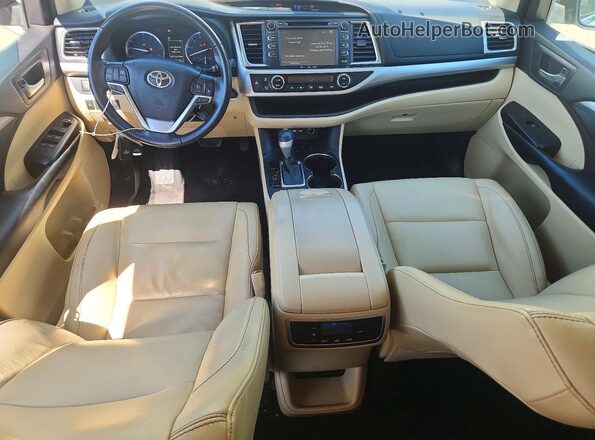 5TDJZRFH5KS589008 2019 TOYOTA HIGHLANDER White Widok deski rozdzielczej