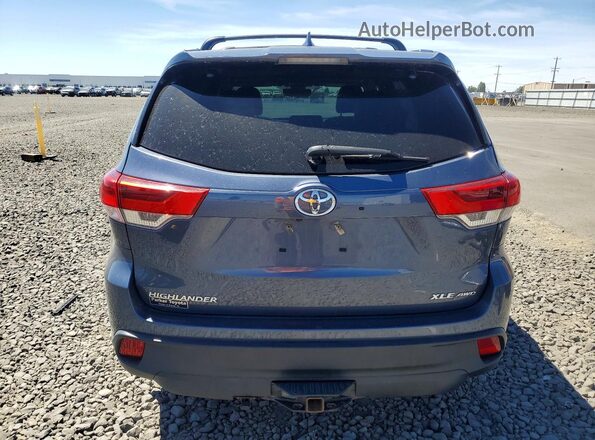 5TDJZRFH5KS708949 2019 TOYOTA HIGHLANDER Blue Հետևի տեսք