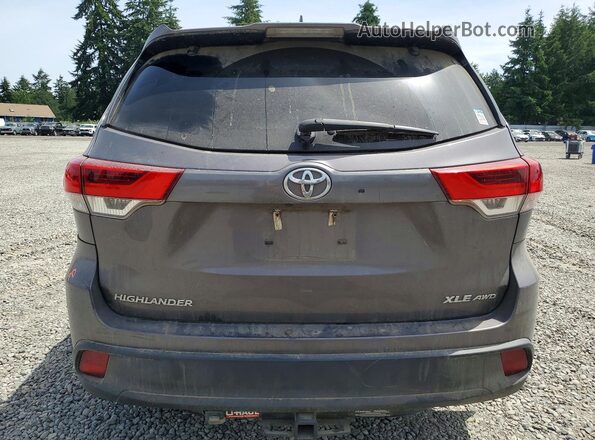 5TDJZRFH5KS719885 2019 TOYOTA HIGHLANDER Gray Widok z tyłu