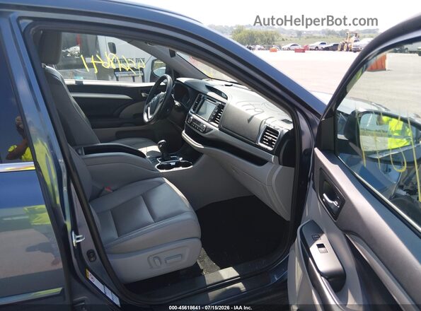5TDJZRFH5KS976724 2019 TOYOTA HIGHLANDER Blue Vista interior delantera